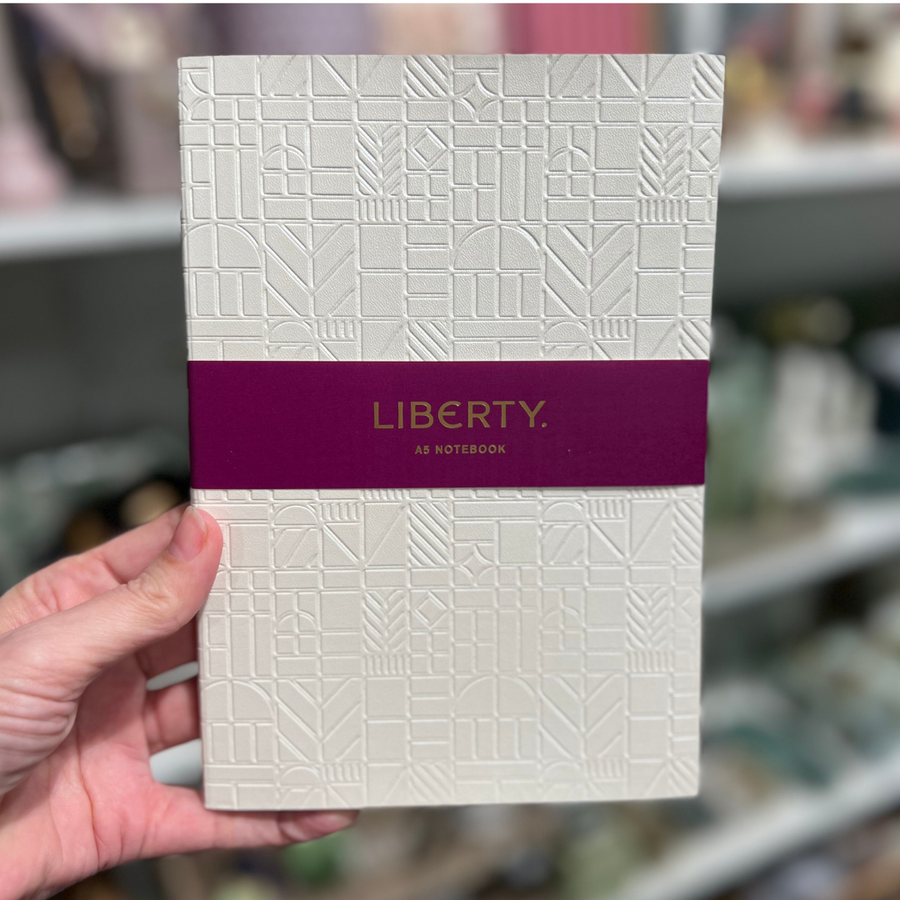 Liberty A5 Notesbog i læderlook - Hvid