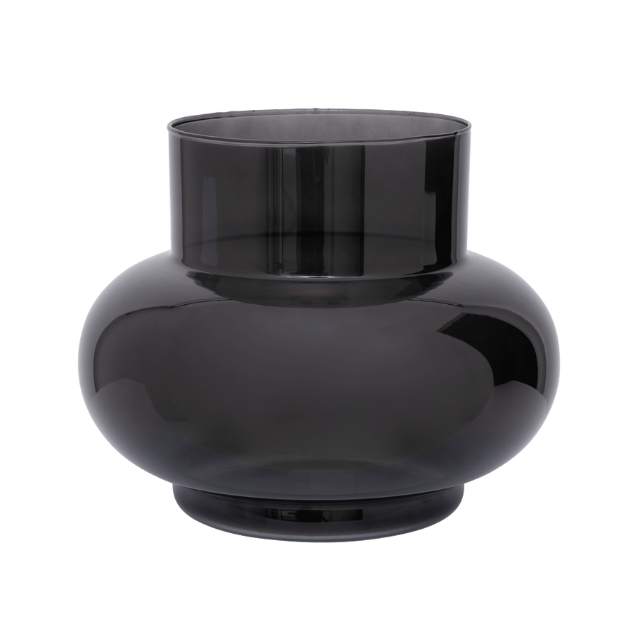 Glas vase bubble lav - Sort
