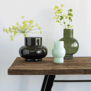 Glas vase bubble lav - Sort