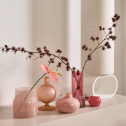 Glas vase - Lyserød
