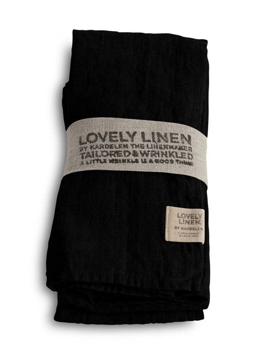 Lovely Linen - Serviet - 45 x 45 cm - Sort