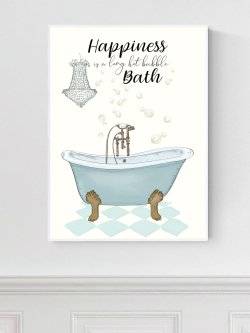 Plakat - Happiness is a hot Bath