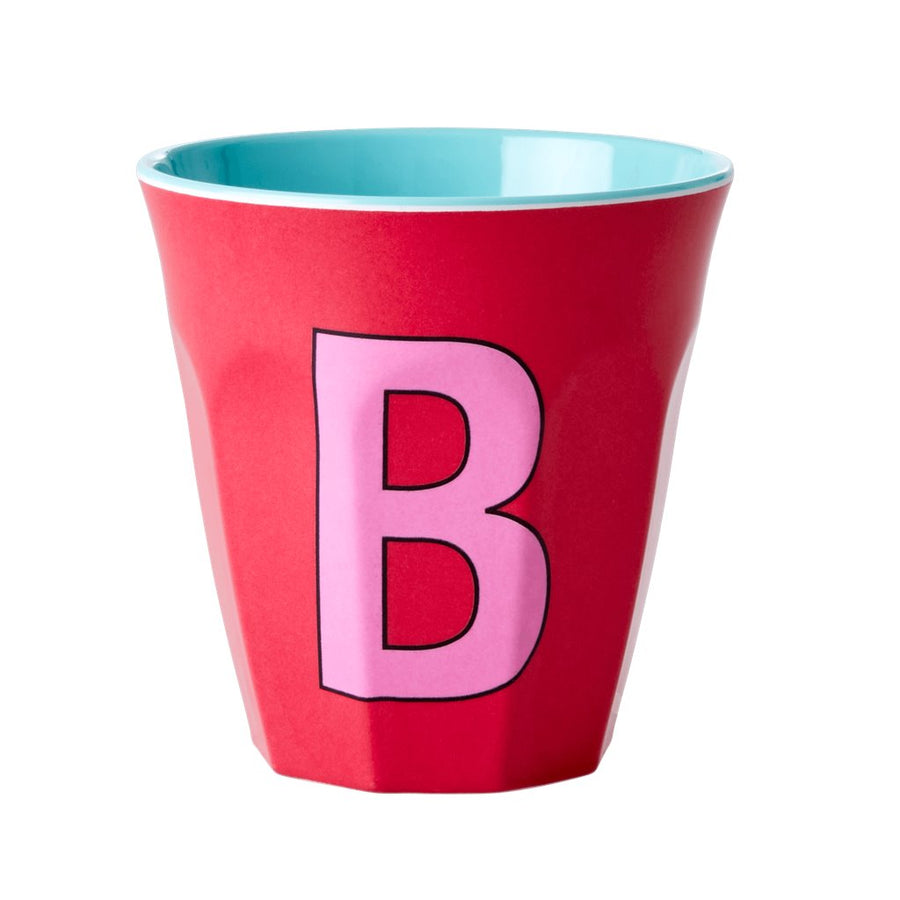 Melamin Kop - Alfabet - Pink farver - Vælg variant