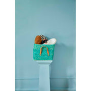 Fletkurv m. Læderhanke - Mint