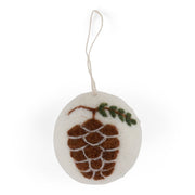 Christmas Bauble - White w/Cone