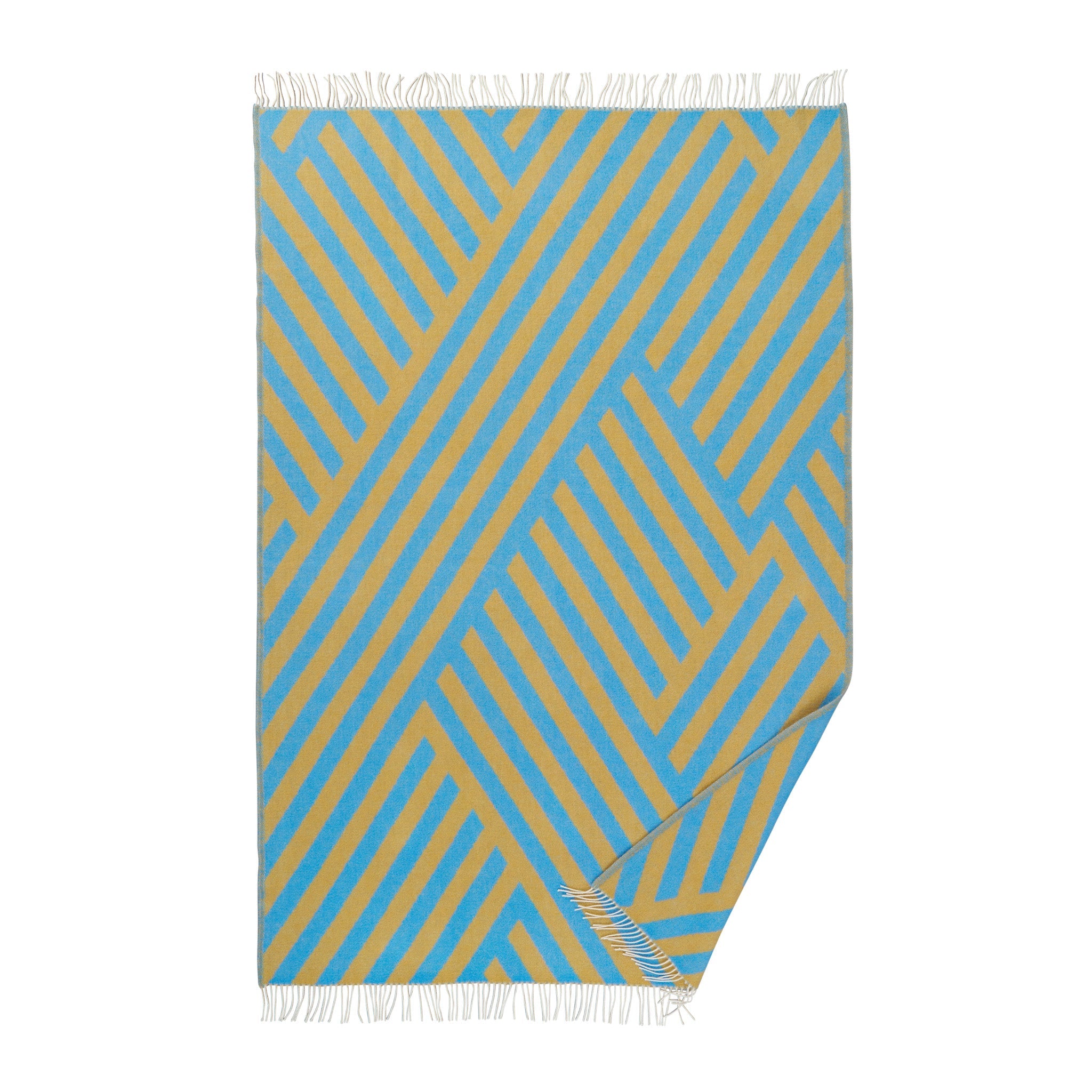 Plaid Tangent - Blue/Butter fra Klippan