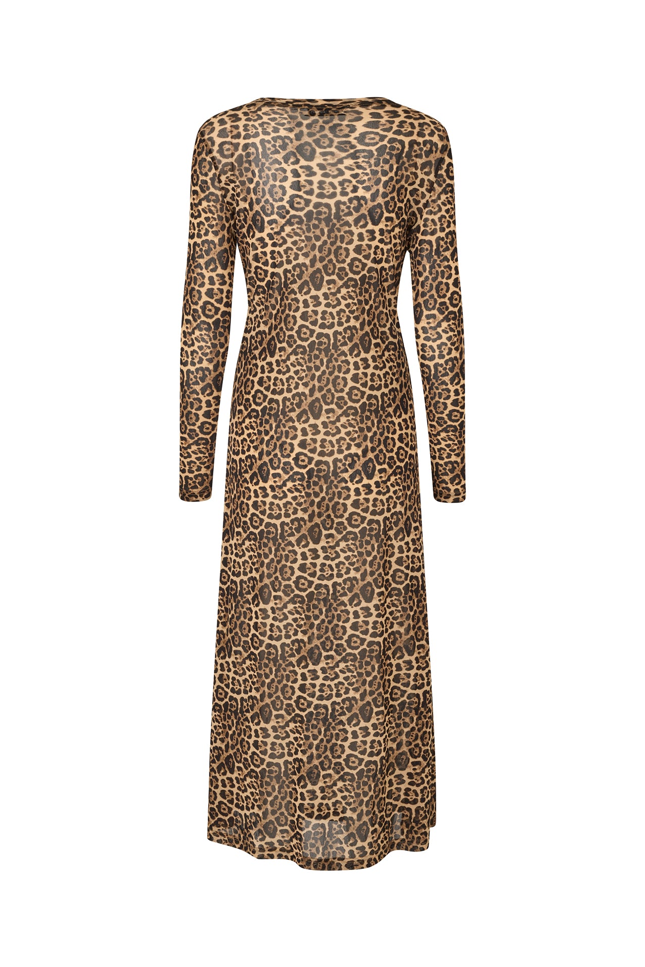 LoganLL Maxi Kjole - Leopard Mesh