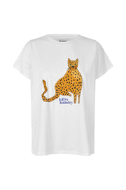 RomaLL T-shirt - Hvid med Leopard