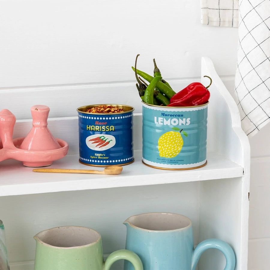 Mini Opbevaringsdåser - 2 stk - Citroner og Harissa