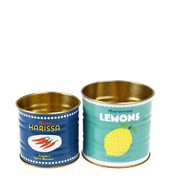 Mini Opbevaringsdåser - 2 stk - Citroner og Harissa