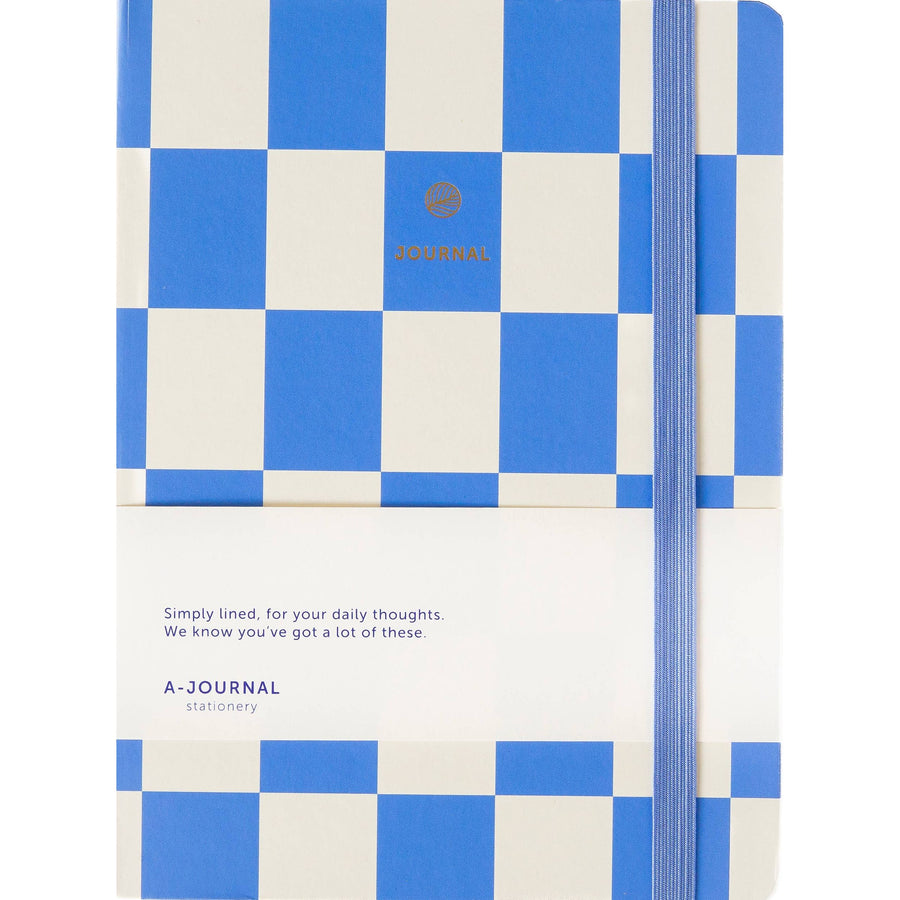 Notesbog - Checkered Lavender fra A-Journal – forside