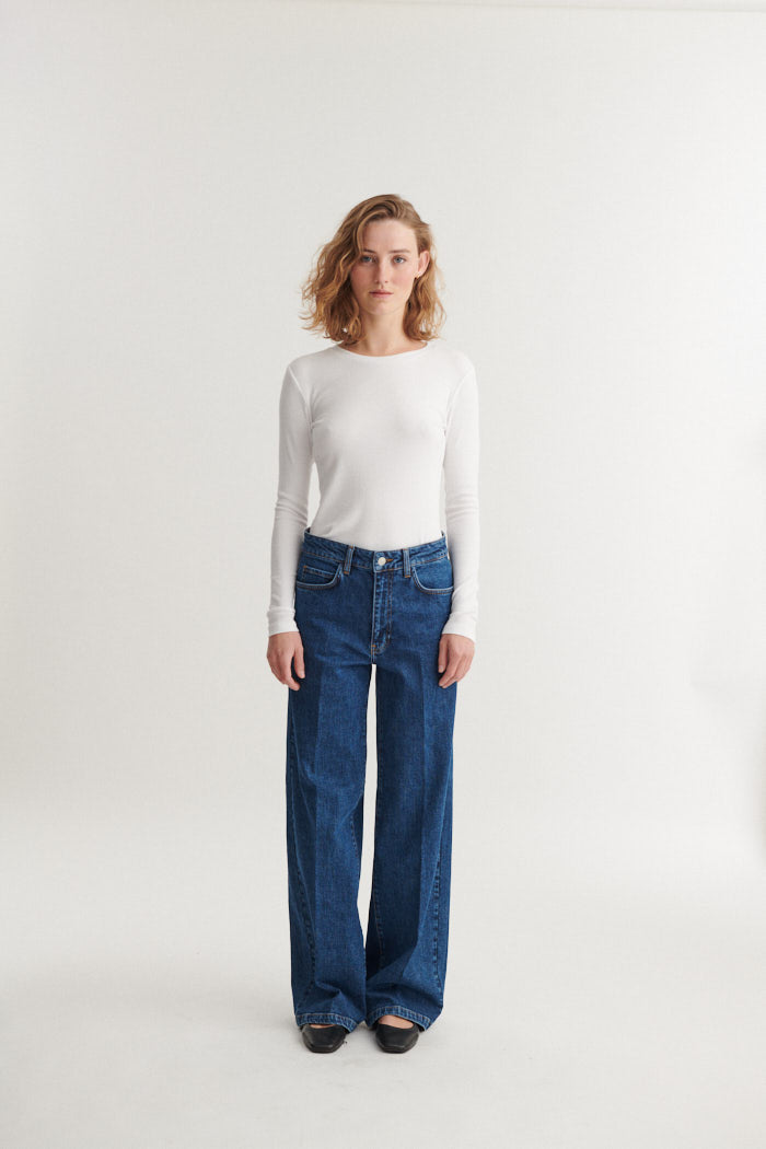 Ludmilla Tee - Sky Captain / Bright White