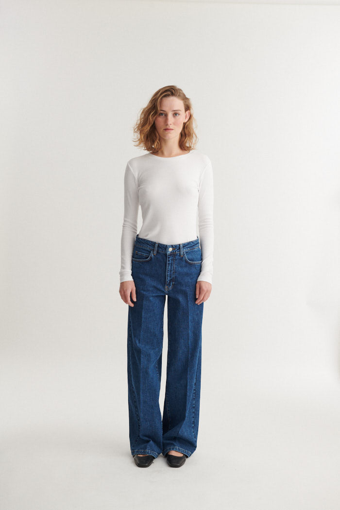 Ludmilla Tee - Sky Captain / Bright White