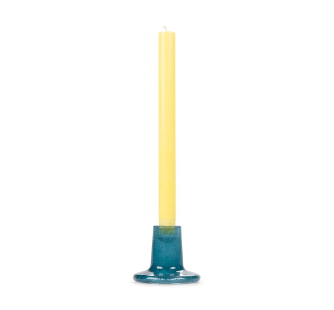 Glas Lysestage - Mineral Blue