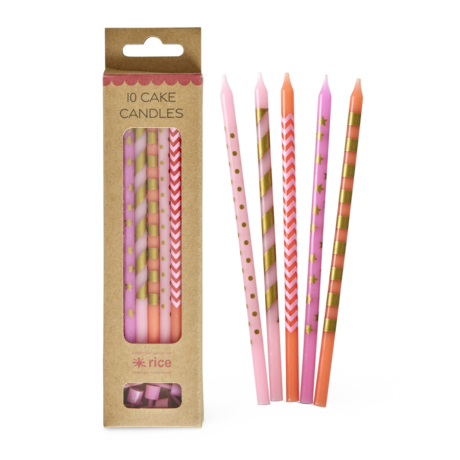 Lang Paraffinvoks Kagelys - Pink
