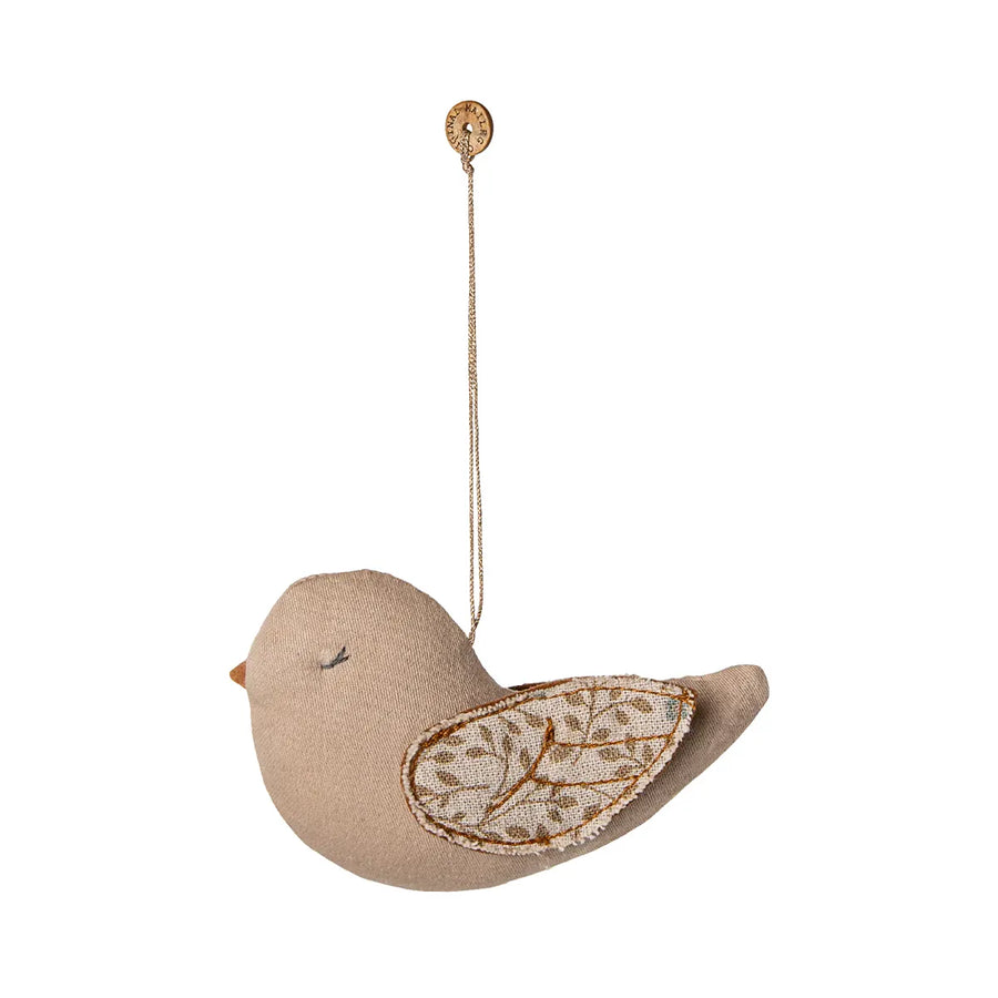 Stof ornament, Fugl - Grene - Blå