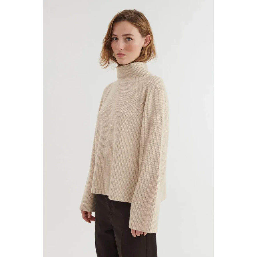 Cady Raglan Sweater - Beige Mel