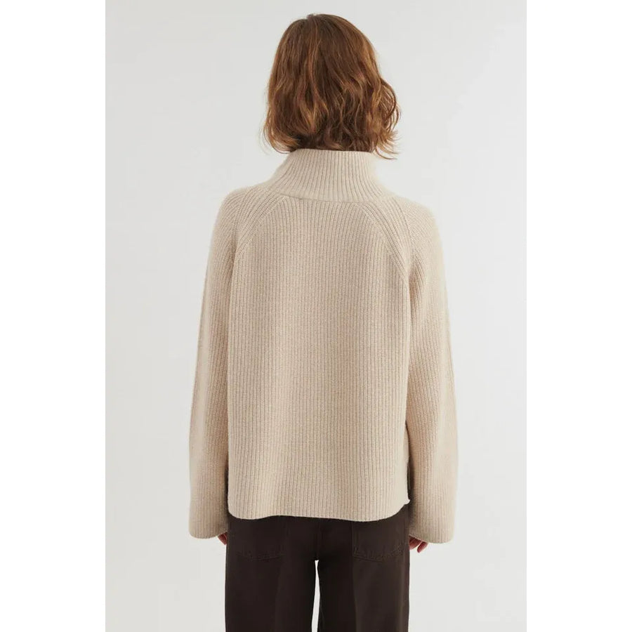 Cady Raglan Sweater - Beige Mel