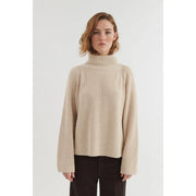 Cady Raglan Sweater - Beige Mel