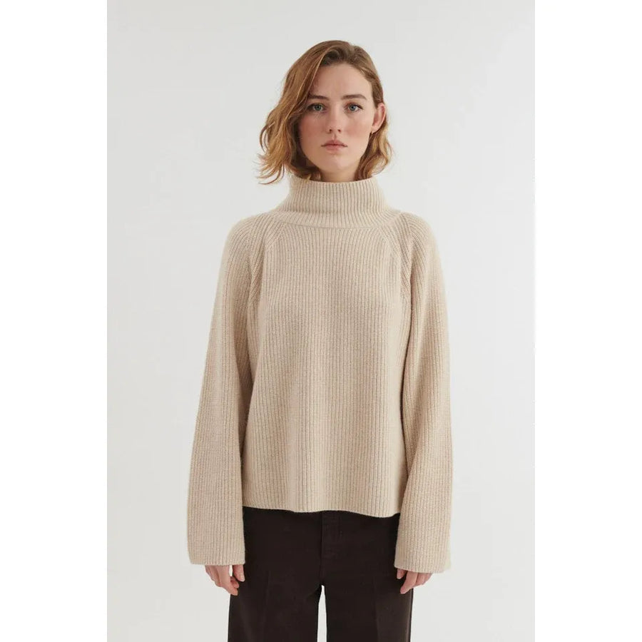 Cady Raglan Sweater - Beige Mel
