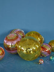 Mellem Discokugle - Guld