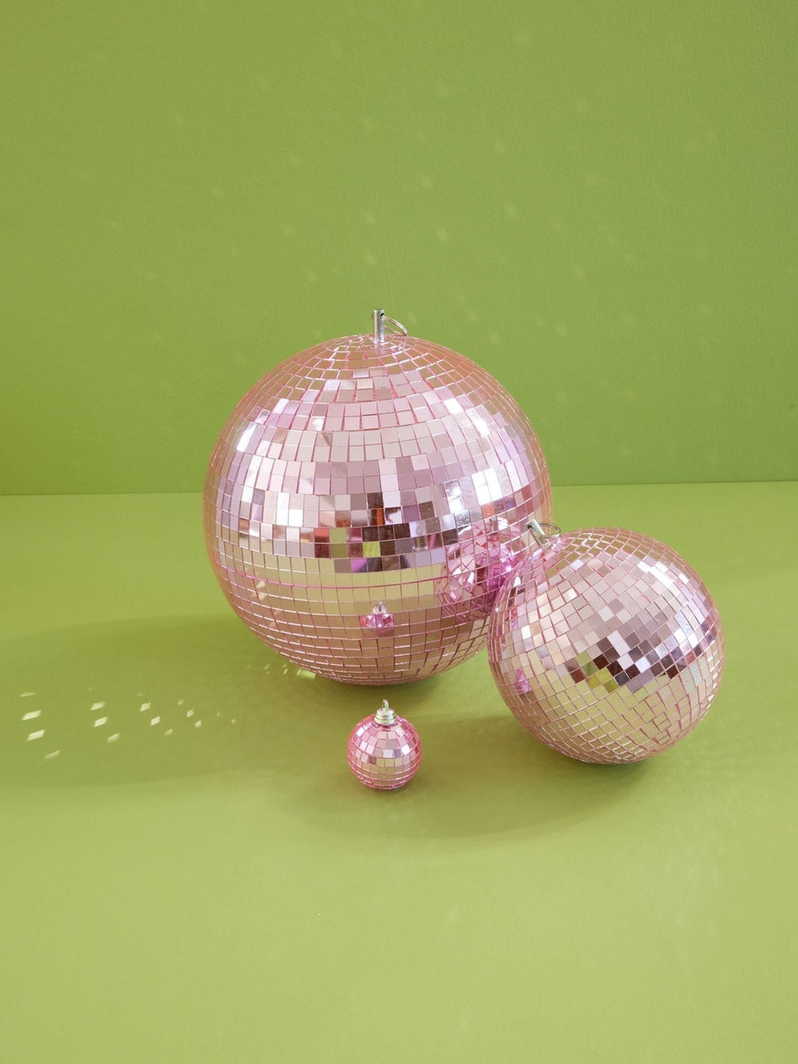 Lille Rund Discokugle - Pink