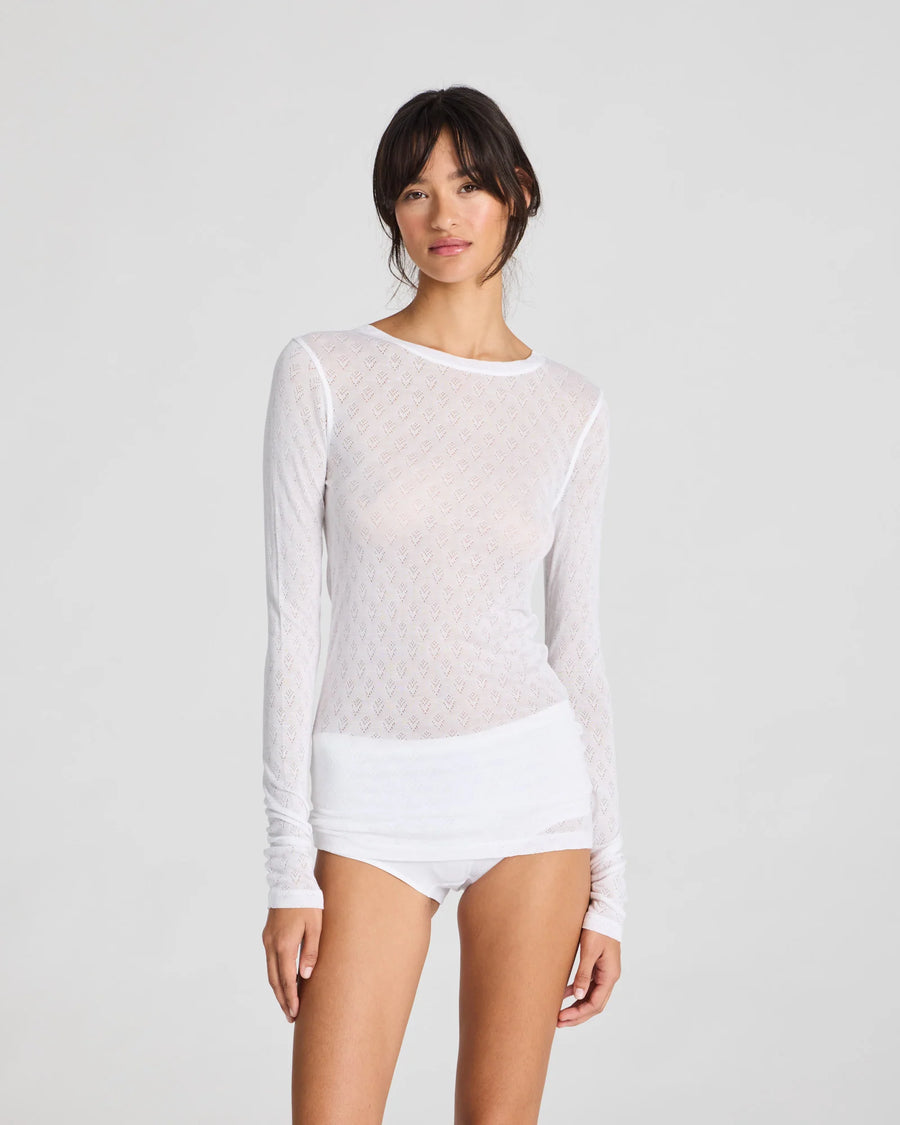 Fermi silke top - White