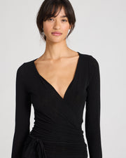 Anne Uld Wrap Top - Black