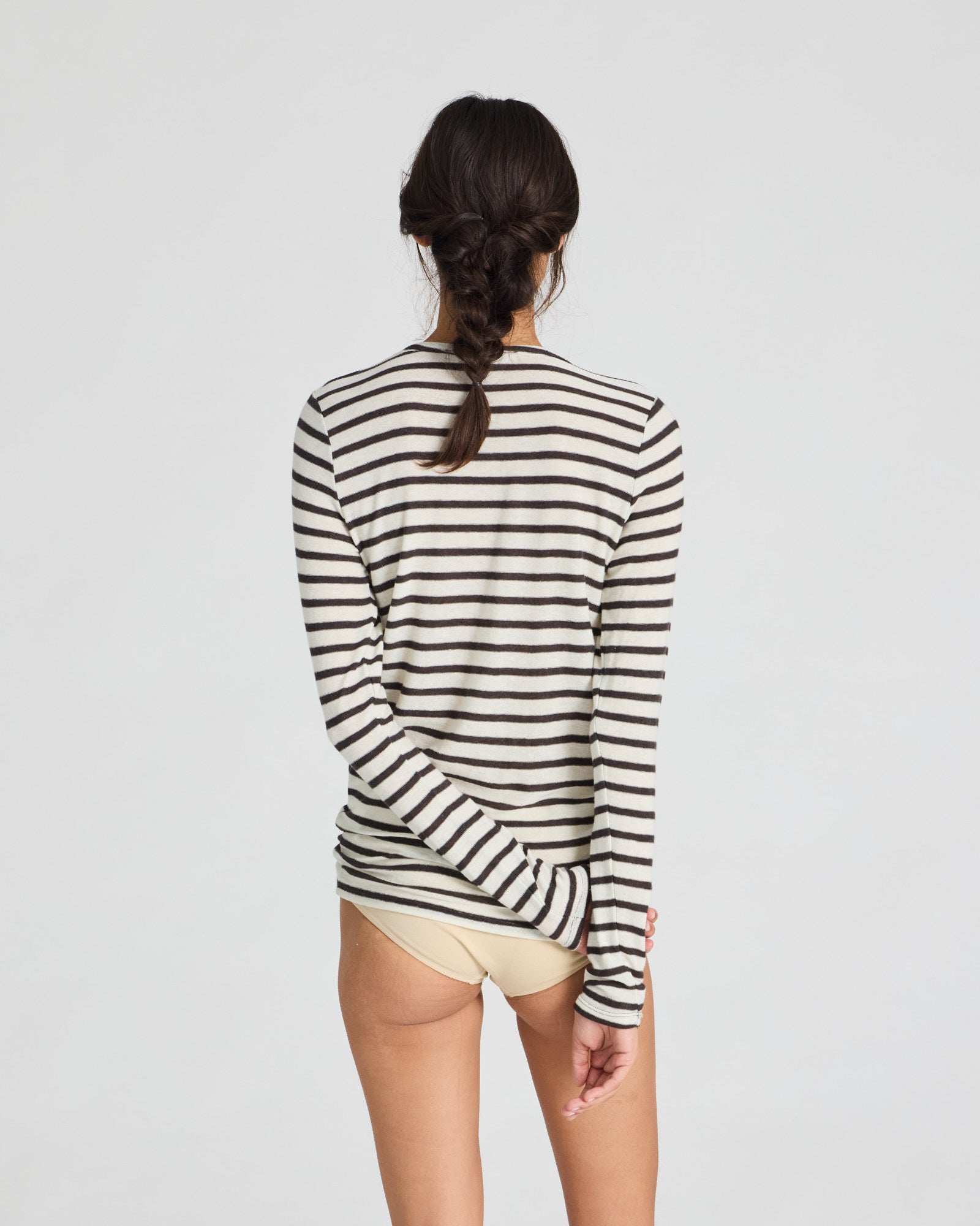Thyra L/S Sailor Reverse Wool Top