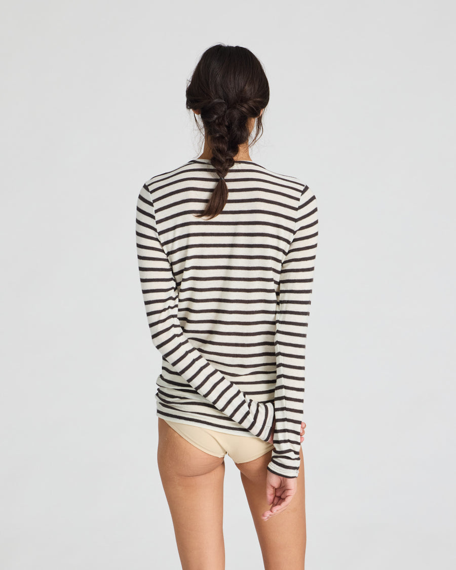 Thyra L/S Sailor Reverse Wool Top