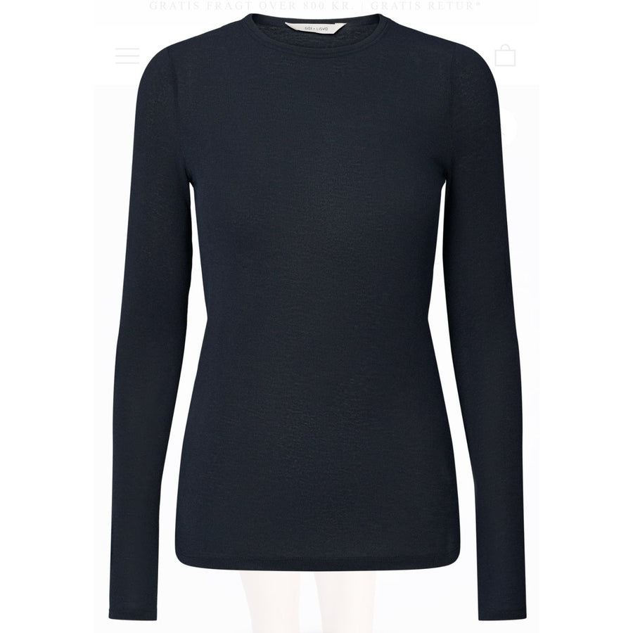 Thyra Uld Top - Denim Blue