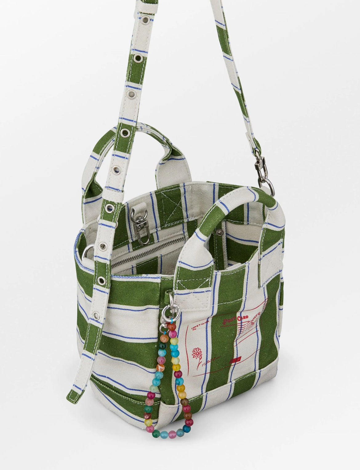 Stripie Canvas Gabby Taske - Banana Palm Green