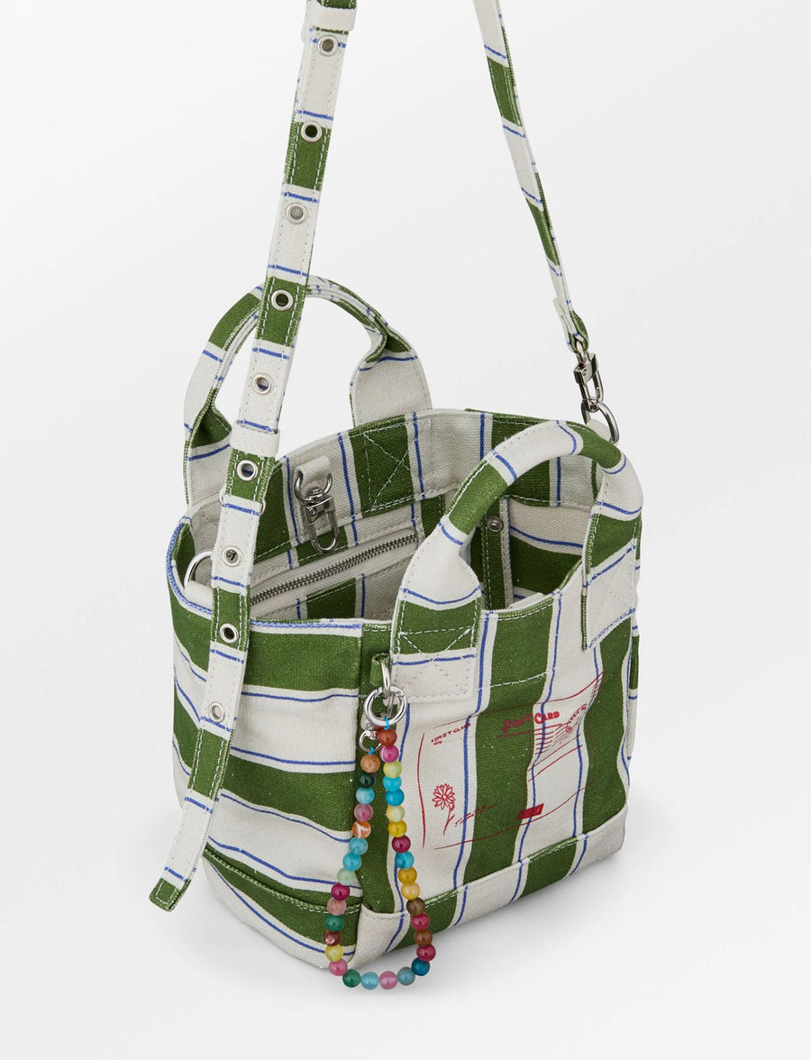 Stripie Canvas Gabby Taske - Banana Palm Green