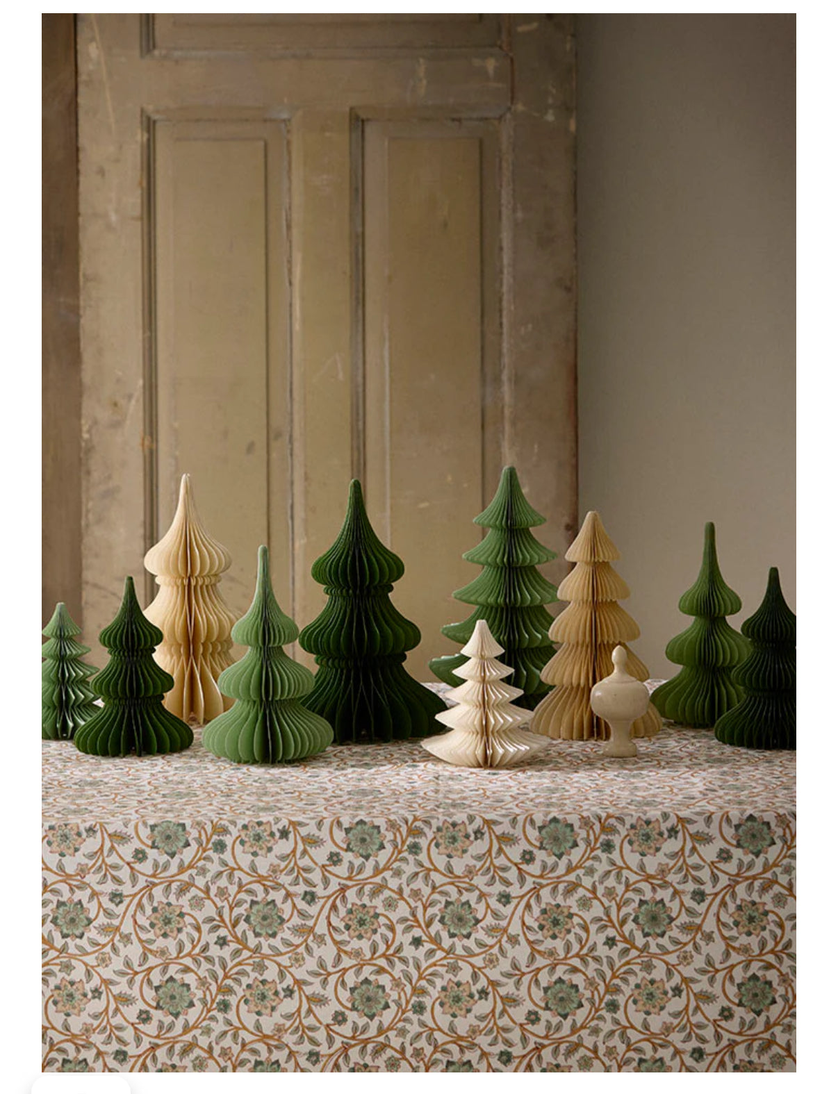 Papir Juletræ - Honeycomb Noble 20cm - Forest