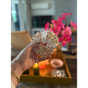 Scrunchie - Creme/blomstret