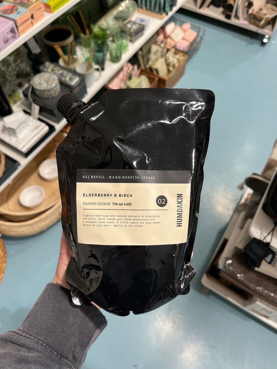 Humdakin Håndsæbe 02 - Hyldebær og Birk - REFILL 750