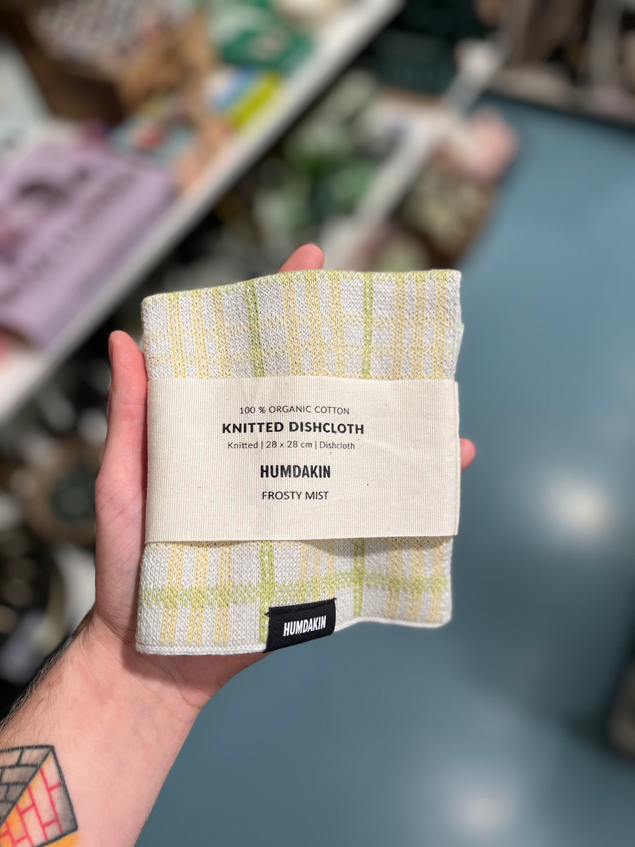 Strikket karklud - Frosty Mist