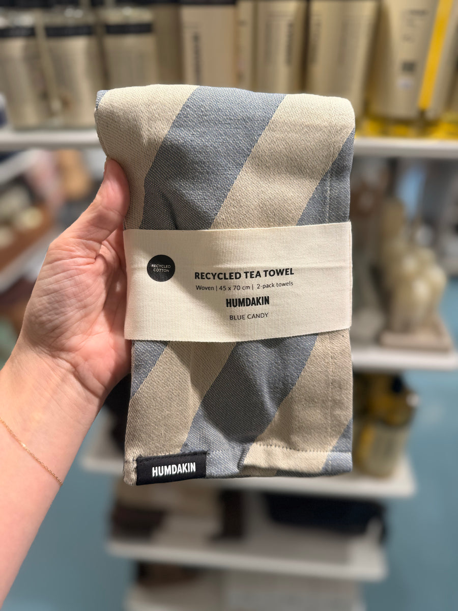 Recycled Tea Towel 45X70 - Blue Candy 2-pak