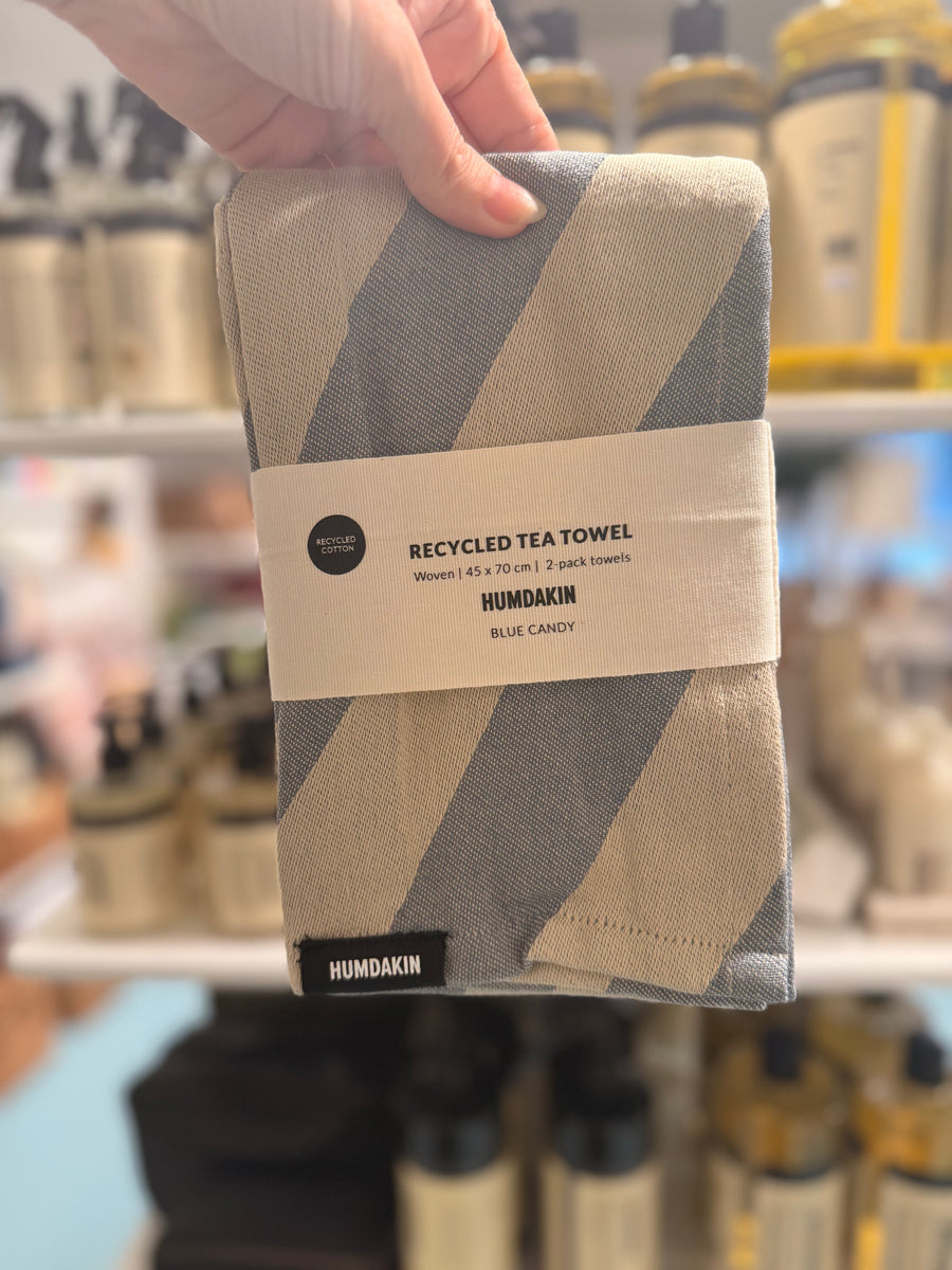 Recycled Tea Towel 45X70 - Blue Candy 2-pak