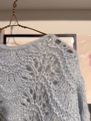 Ella Striktrøje - Langærmet - Ice Blue