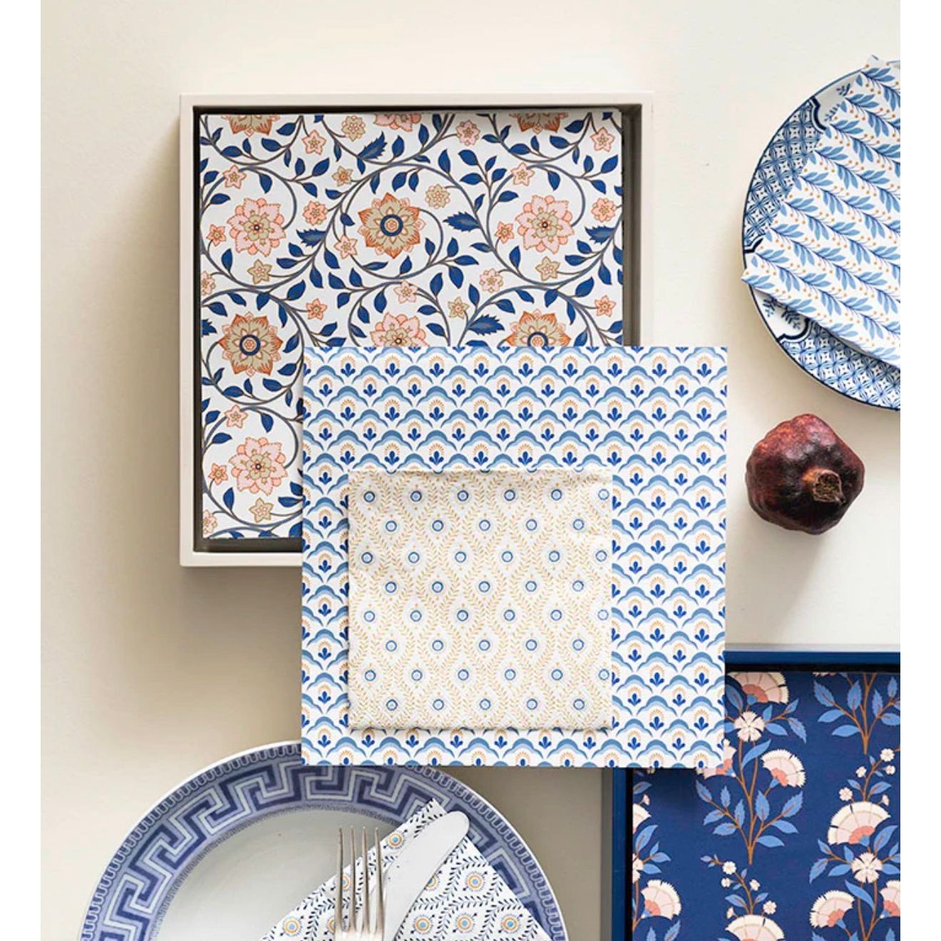 Papirserviet 20x20cm - Roja Royal Blue