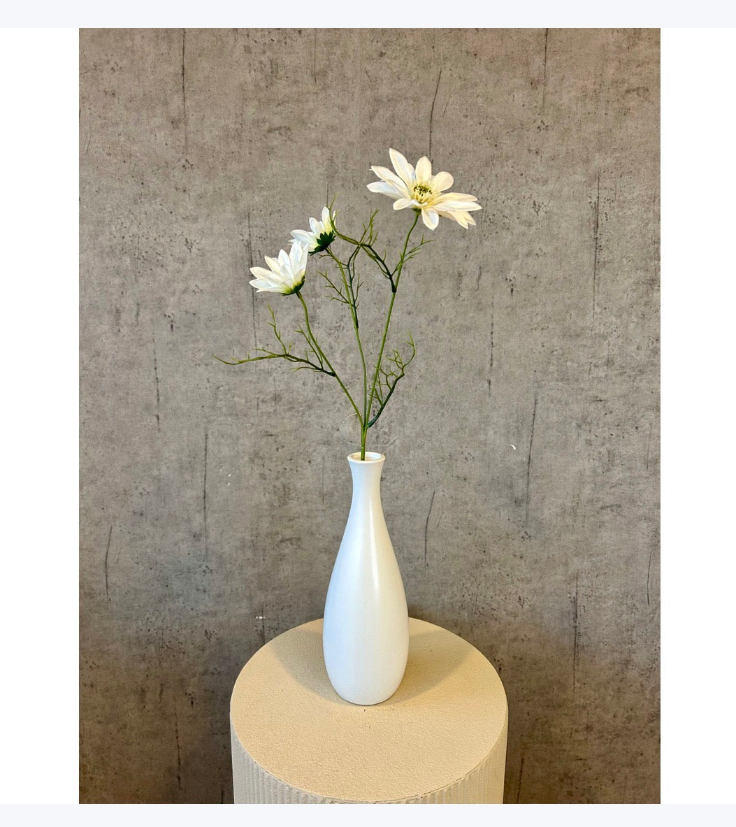 Kunstig blomst - Daisy Marguerite i hvid - 57cm