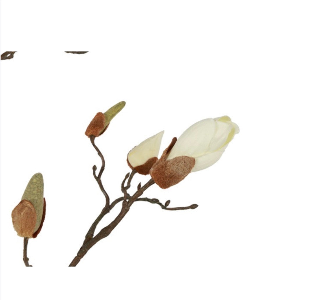Kunstig blomst - Magnolia Hvid - 87cm
