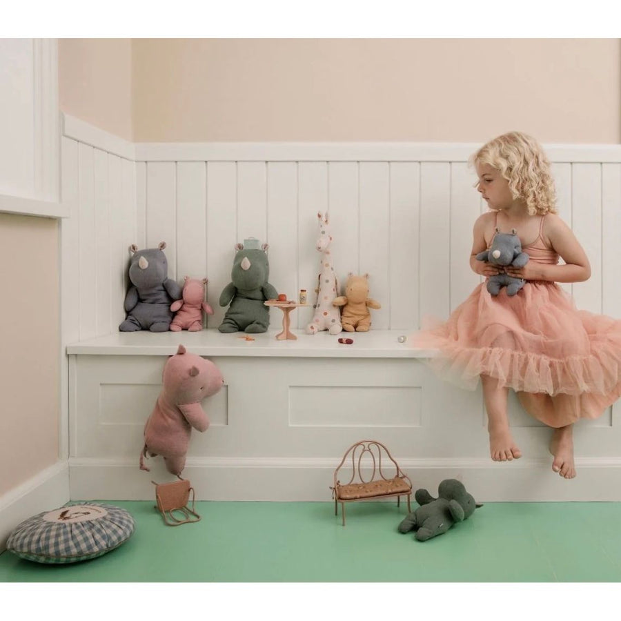 Safari friends, Flodhest, Lille - Råhvid/lys gul