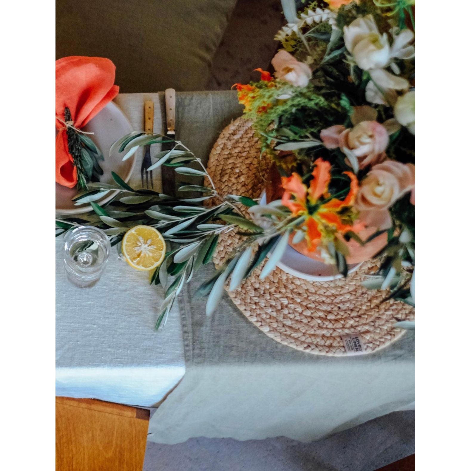 Dækkeserviet - Oval 35x45cm - Natural