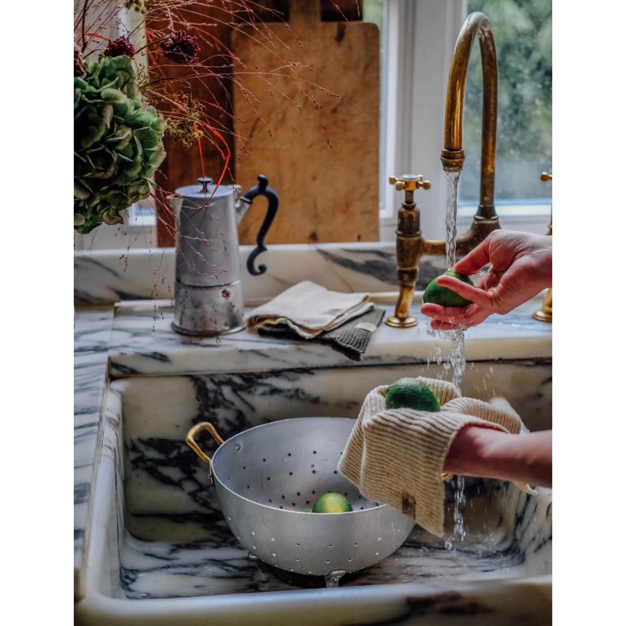 2pak Claire Klud - Hør & Bomuld - Vanilla/Jeepgreen