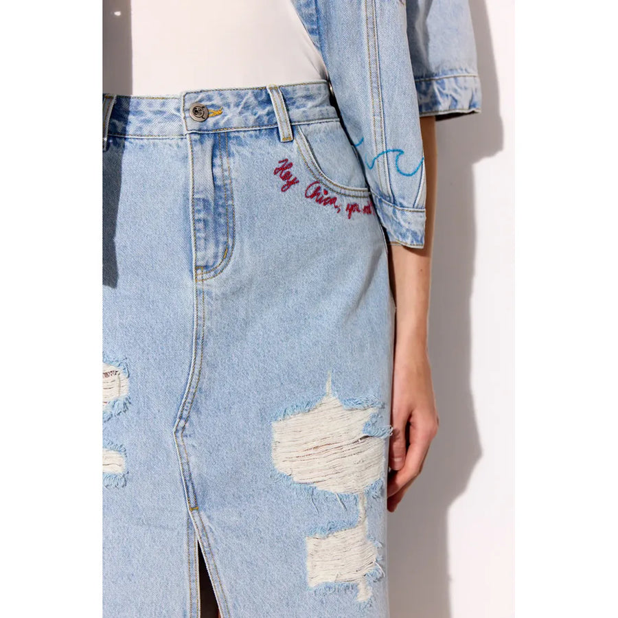 Kenna denim nederdel