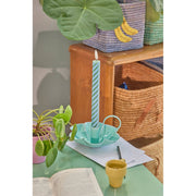 Metal lysestage formet som blomst - mint