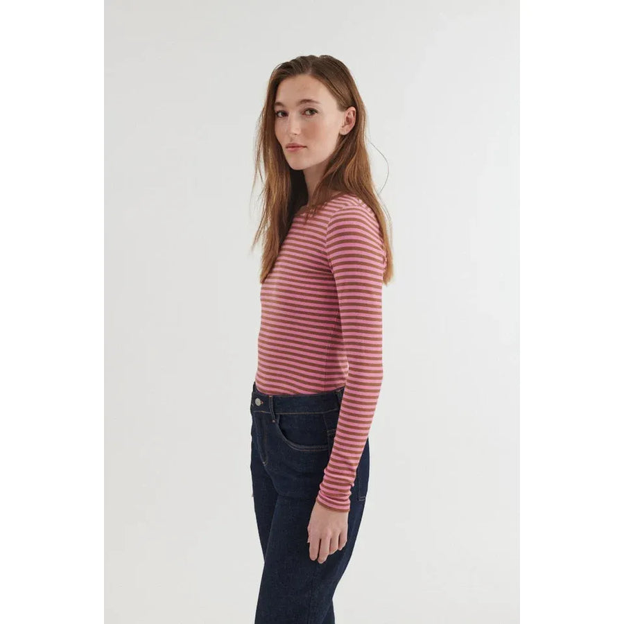 Ludmilla LS Tee - Cashmere rose / nuthatch