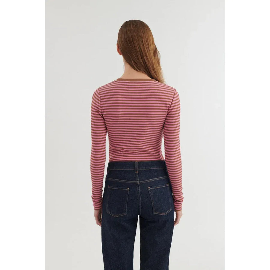 Ludmilla LS Tee - Cashmere rose / nuthatch